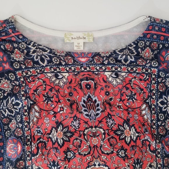 Nurture Soft Stretchy Poly Knit Print Dress M - Picture 7 of 10